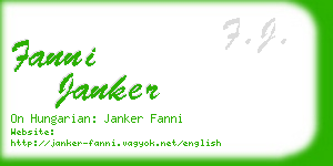 fanni janker business card